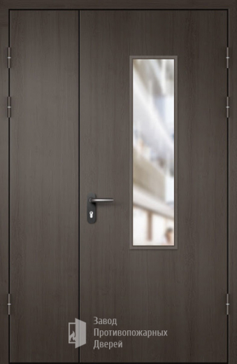 Фото двери «МДФ полуторная со стеклом №24» в Волоколамску