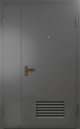 Фото двери «Техническая дверь №7 полуторная с вентиляционной решеткой» в Волоколамску