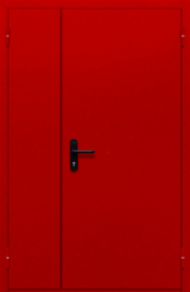 Фото двери «Полуторная глухая (красная)» в Волоколамску