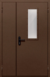 Фото двери «Полуторная со стеклом №28» в Волоколамску