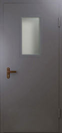 Фото двери «Техническая дверь №4 однопольная со стеклопакетом» в Волоколамску