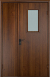 Фото двери «Полуторная МДФ со стеклом EI-30» в Волоколамску